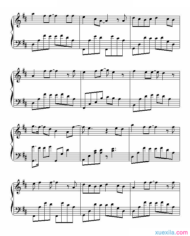 王菲旋木鋼琴譜完整版