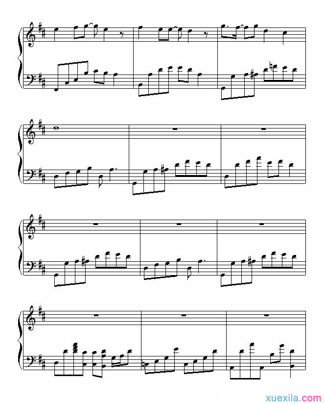 王菲旋木鋼琴譜完整版